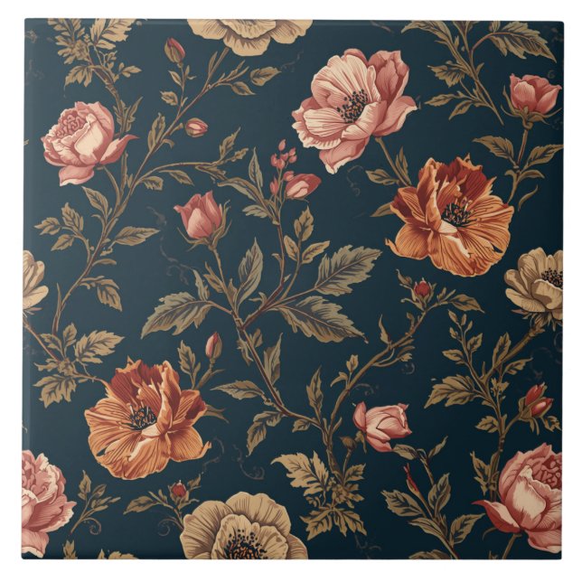 Luxury Vintage Royal Saffron Kakelplatta (Framsidan)