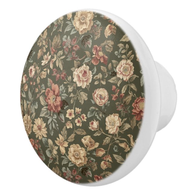 Luxury Vintage Victorian Tapestry Floral  Knopp (Höger)