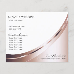 Luxury Vit ros Decor Business Promotion Flygblad