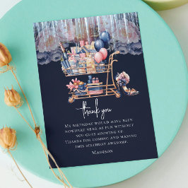 Luxury Vuxen Birthday Tack Kort
