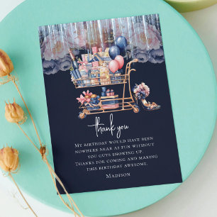 Luxury Vuxen Birthday Tack Kort