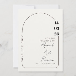 Luxury Wedding Invitation | Gold Accents | Modern  Julkort