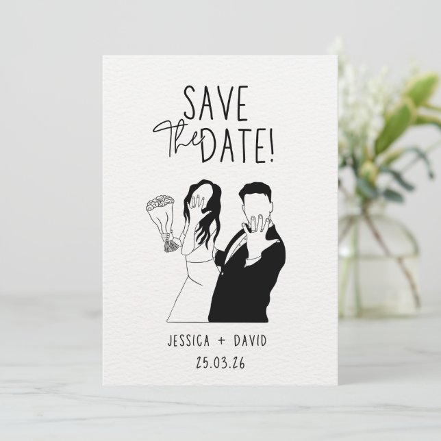 Luxury Wedding Invitation Gold Foil Style Inbjudningar (Stående Fram)