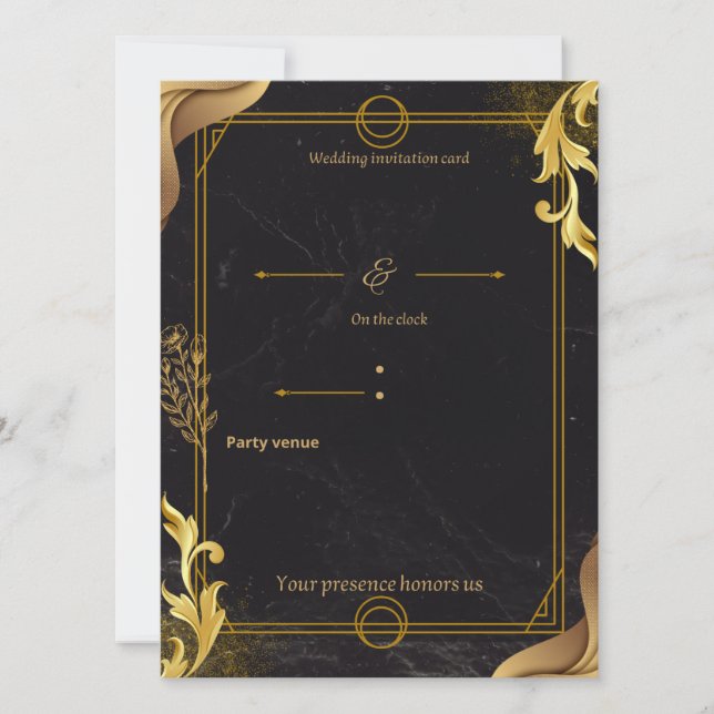 luxury wedding invite inbjudningar (Framsida)