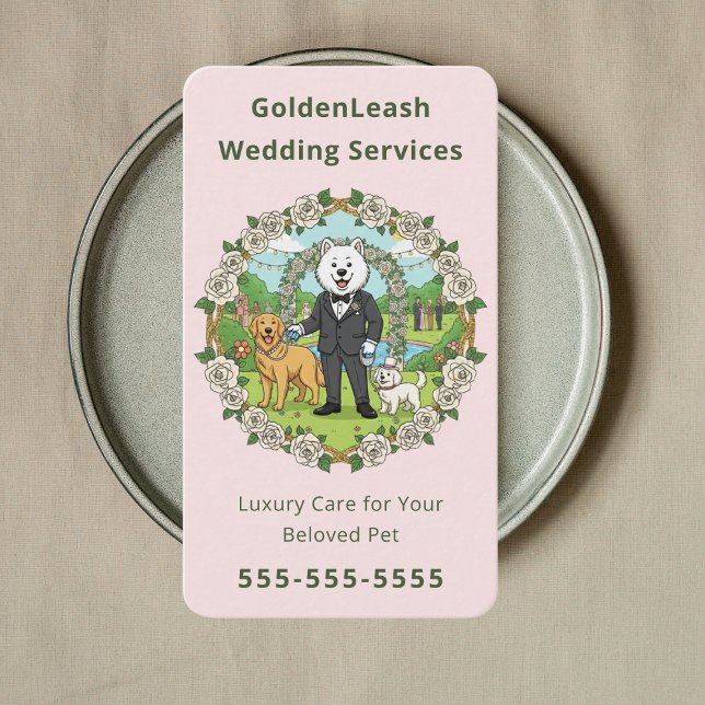 luxury Wedding Pet Attendant wedding pet services Visitkort (Skapare uppladdad)