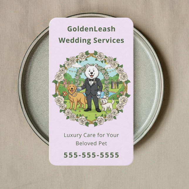 luxury wedding pet services Pet Wedding Sitter Visitkort (Skapare uppladdad)