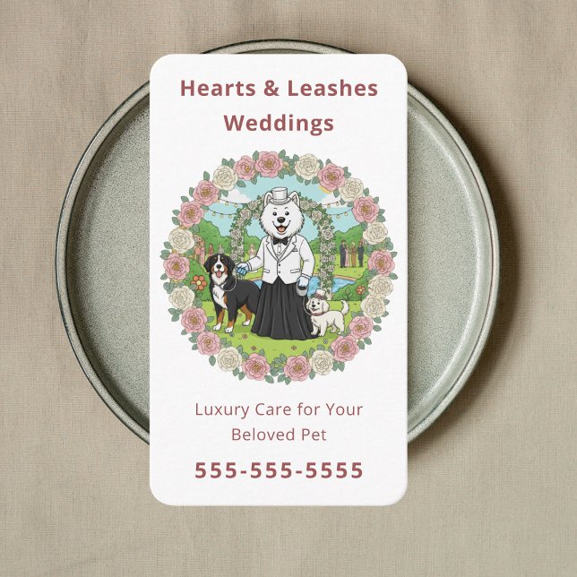 Luxury Wedding Pet Services Wedding Pet Attendant Visitkort (Skapare uppladdad)