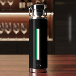 Luxury Wellness Black Thermal Bottle Italy