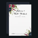 Luxury Whimsical Boho Blommigt Bröllop well Önskem Rådkort<br><div class="desc">Detta lyxaktiga, vismska boho blommigt bröllop well önskemål, rådgivningskort är perfekt för ett bröllop som är ett näsborre. Konstruktionen har multifärgad ro och blommor med grönt, som inspirerar till naturskönhet. De här korten är perfekter för bröllop, möhippa, babydusch, studentfest och mycket mer. Anpassa korten med namn från bruden och brudgummen,...</div>