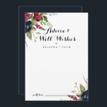 Luxury Whimsical Boho Blommigt Bröllop well Önskem Rådkort<br><div class="desc">Detta lyxaktiga, vismska boho blommigt bröllop well önskemål, rådgivningskort är perfekt för ett bröllop som är ett näsborre. Konstruktionen har multifärgad ro och blommor med grönt, som inspirerar till naturskönhet. De här korten är perfekter för bröllop, möhippa, babydusch, studentfest och mycket mer. Anpassa korten med namn från bruden och brudgummen,...</div>