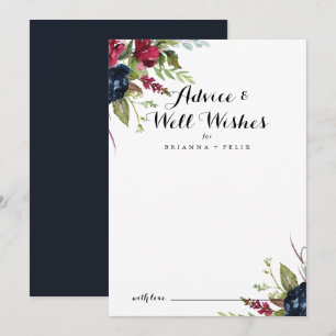 Luxury Whimsical Boho Blommigt Bröllop well Önskem Rådkort