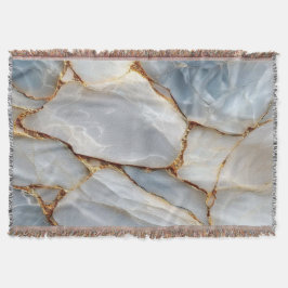 Luxury White Blue Marble & Gold Veins Agate Stone Filt