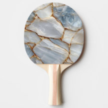 Luxury White Blue Marble & Gold Veins Agate Stone