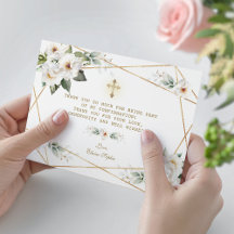 Luxury White Flowers Guld Girl Bekräftelse