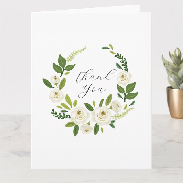 Luxury White Rose Floral Frame  Kort (Liten växt)