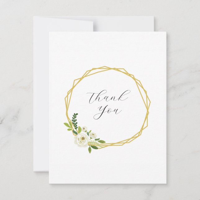 Luxury White Rose Floral Frame  OSA Kort (Framsida)