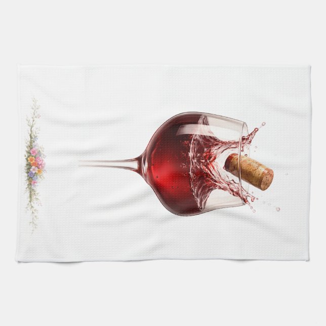 Luxury Wine Glass Splash Bath Towel Kökshandduk (Horisontell)