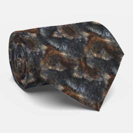 Luxury Wolf Fur Print Realistic Gray & Brown  Slips