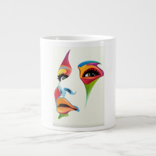 Luxury Women färglös ansikte Specialty Mugg Jumbo Mugg