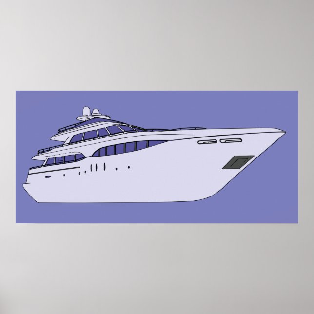 Luxury Yacht Poster (Framsidan)