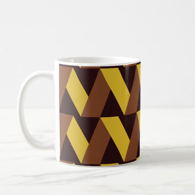 Luxury Zig-Zag Line Seamless Mönster Kaffemugg (Vänster)