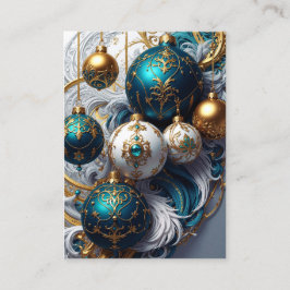 Luxus Weihnachtskugeln Blau Gold Ornament Tilläggskort
