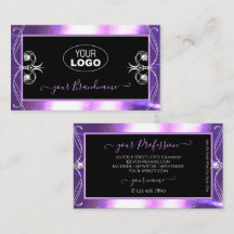 Luxuy Ornate Black Lila Gnistra judar med Logotyp
