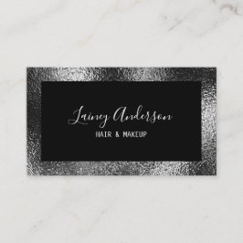 Luxvaror, enkelt Trendig faux metallfolie silver Visitkort