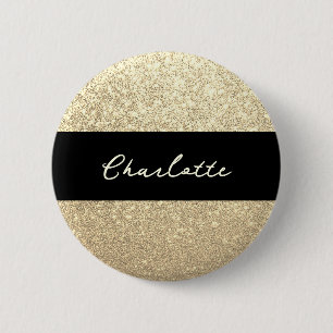 Luxvaror Gnistra Guld Glitter Namn Knapp