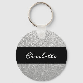 Luxvaror Gnistra Silver Glitter Namn Nyckelring