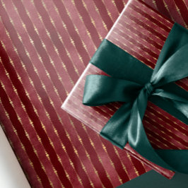 LuxVintage Mörk Red guld rand Presentpapper