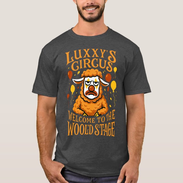 Luxxy's Circus Clown Sheep T-Shirt (Framsida)