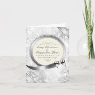Luxy White och Silver God jul Helgkort