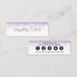 Luxydroppar glitter lila Salon Lojalitetskort
