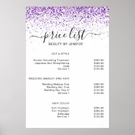 Luxydroppar glitter lila Salon Poster