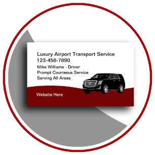 Luxys flygplats Transport Taxi Service Visitkort