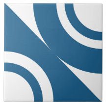 Luza Geometric Modern Ceramic Tile - Blue