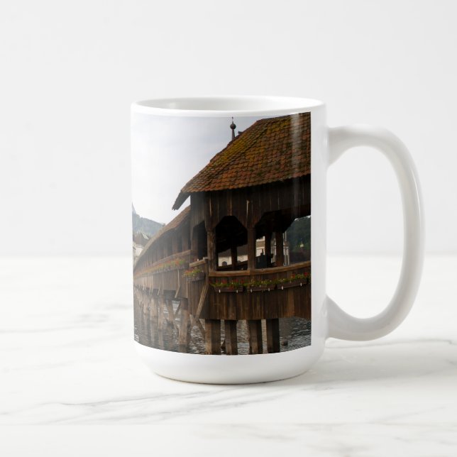 Luzern Kappelbrücke Kaffeetasse Mugg (Höger)