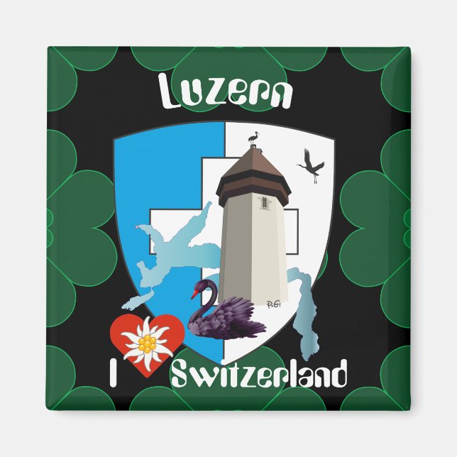 Luzern Schweiz Magnet (Framsidan)