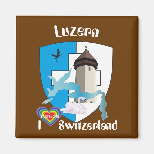 Luzern Schweiz Magnet (Framsidan)