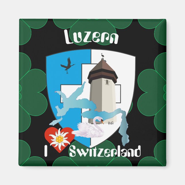 Luzern Schweiz Magnet (Framsidan)