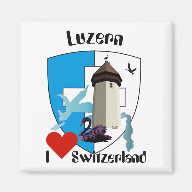 Luzern Schweiz Magnet (Framsidan)