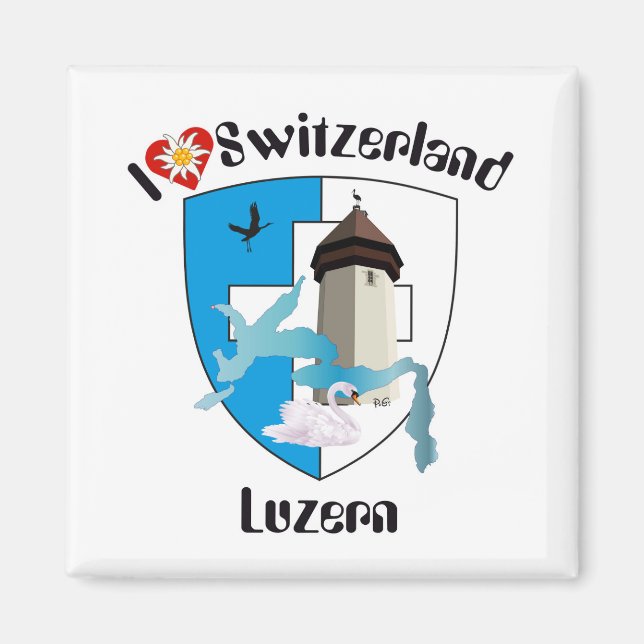 Luzern Schweiz Magnet (Framsidan)