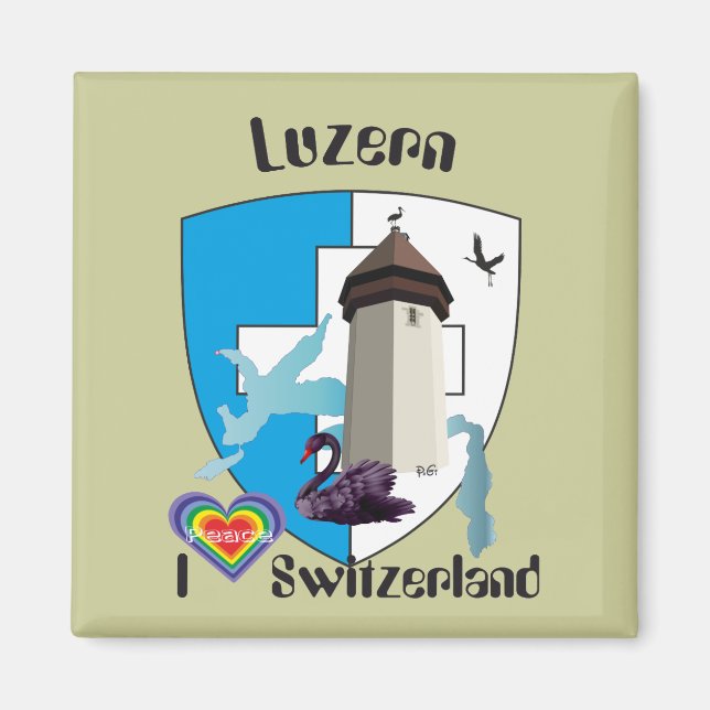 Luzern Schweiz Magnet (Framsidan)
