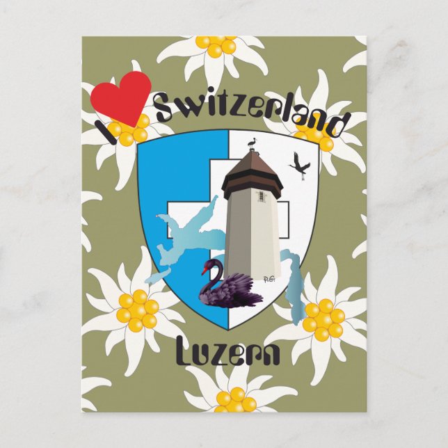 Luzern Schweiz Postkarte Vykort (Framsida)