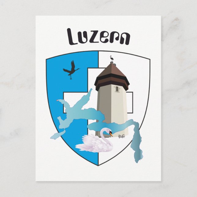 Luzern Schweiz Postkarte Vykort (Framsida)