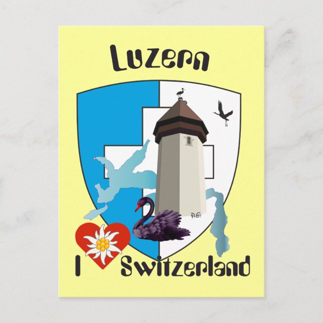 Luzern Schweiz Postkarte Vykort (Framsida)