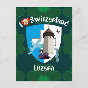 Luzern Schweiz Postkarte Vykort