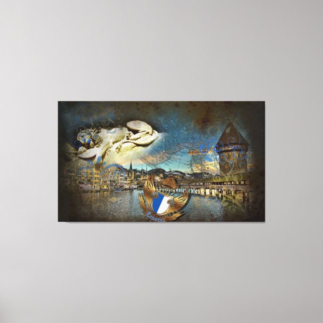 LUZERN Vintage Grunge - Canvas (Framsida)
