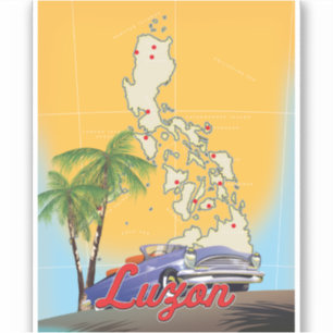 Luzon Philippines Travel-affisch Klistermärken